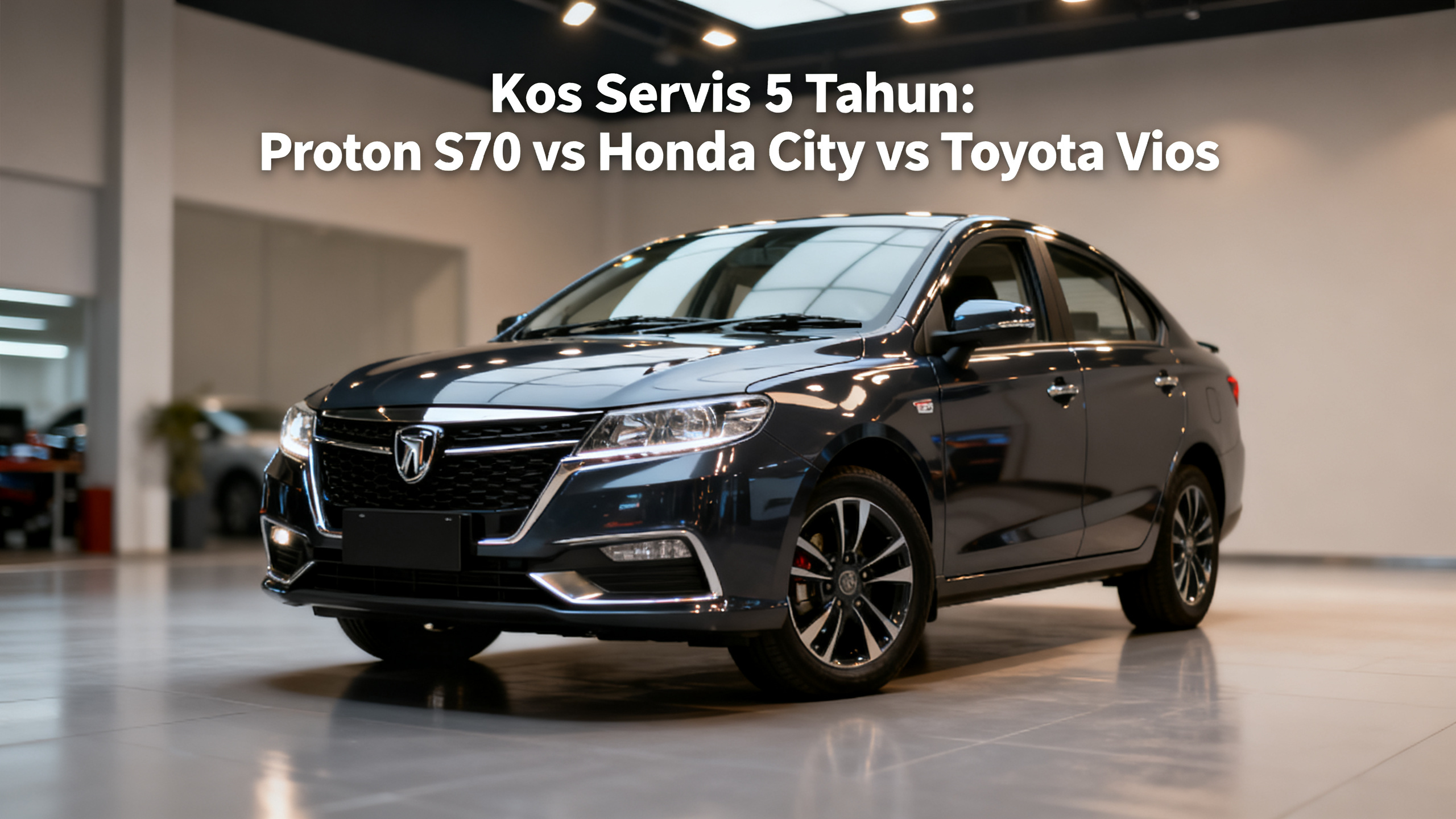 Kos Servis 5 Tahun: Proton S70 vs Honda City vs Toyota Vios