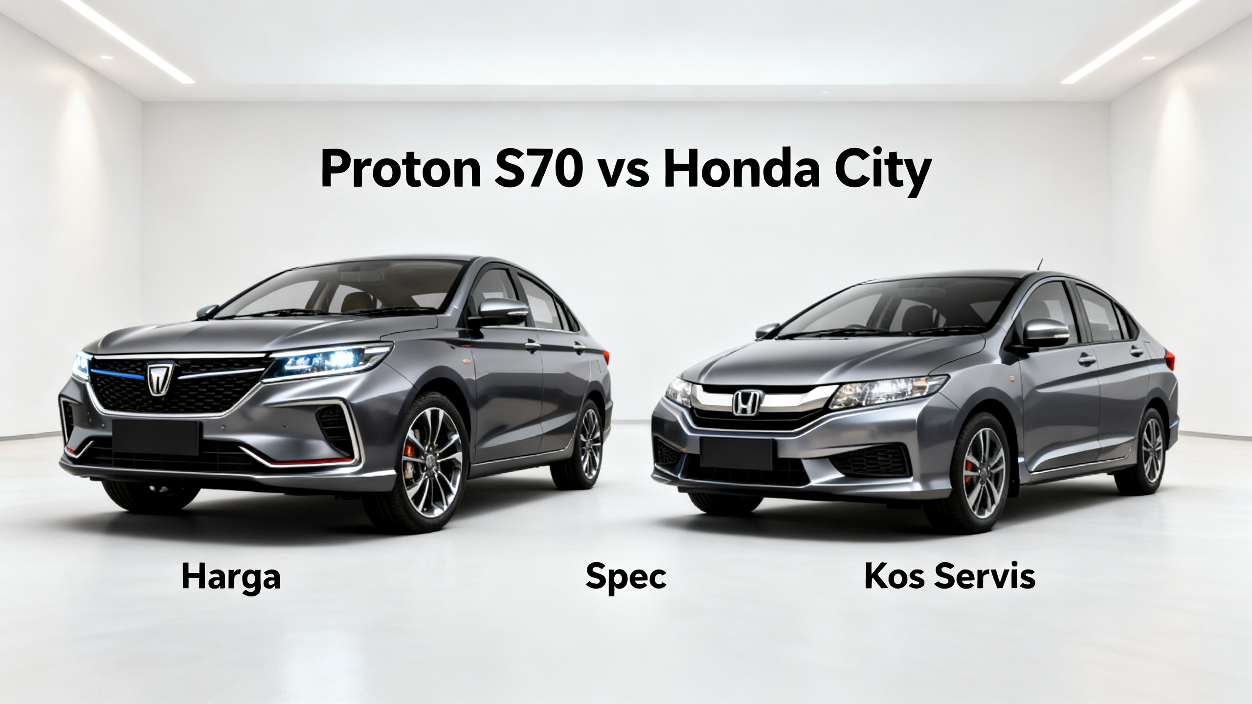 Proton S70 vs Honda City: Harga, Spec & Kos Servis